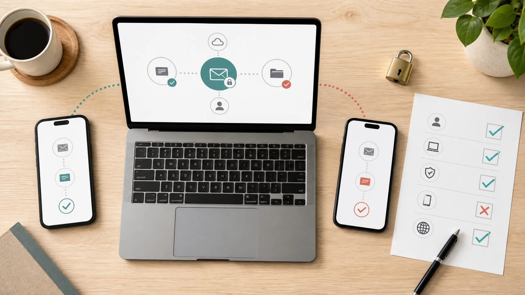 Authorized message synchronization between a phone and trusted computer
